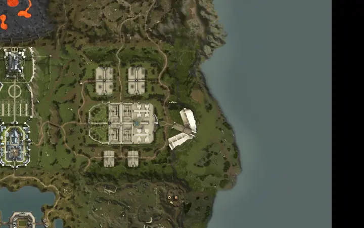 Map of Aden showing where Ghost Knight Kabed is, in The Forbidden Gateway