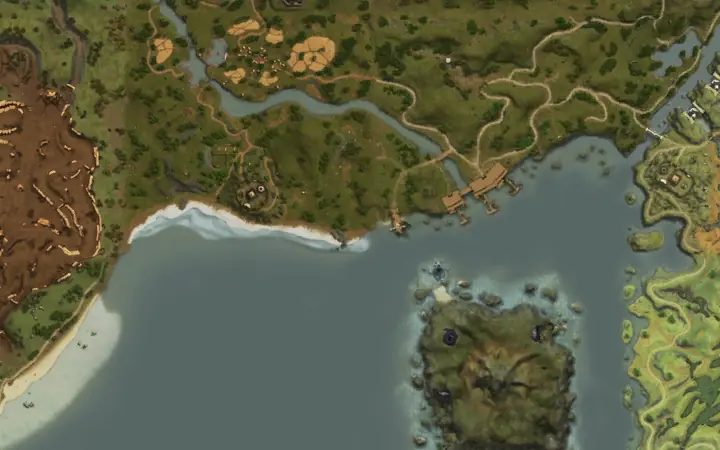 Map of Aden showing where Tiger Hornet is, in Bee Hive