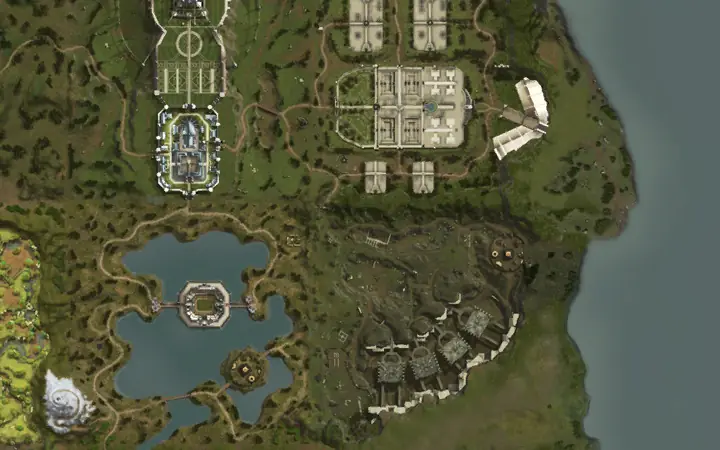 Map of Aden showing where Yintzu is, in Forsaken Plains