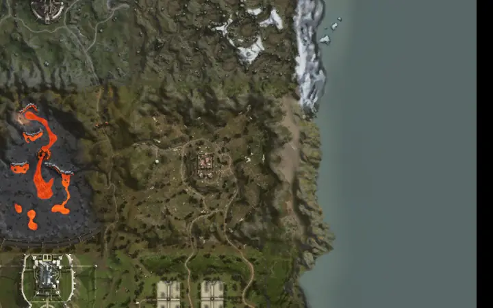 Map of Aden showing where Ghost of the Well Lidia is, in Fields of Massacre