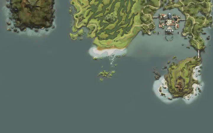 Map of Aden showing where Eva's Guardian Millenu is, in Garden of Eva