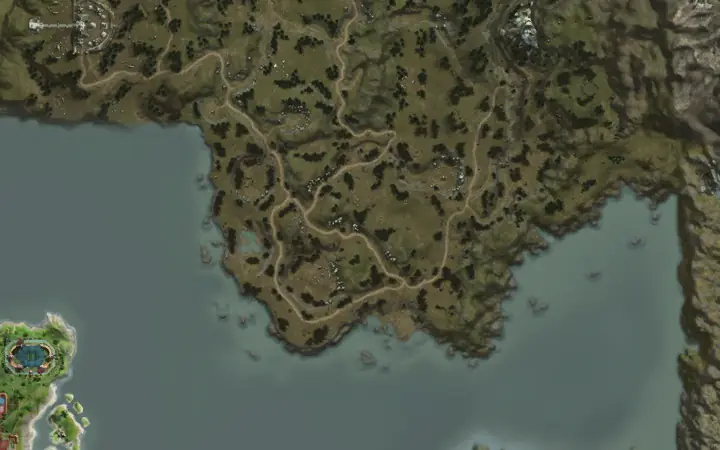 Map of Aden showing where Kasha Bugbear is, in Immortal Plateau, Southern Region