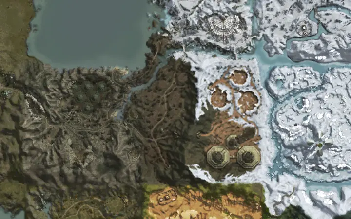 Mapa de Aden con la ubicación de Epic Cannon Golem Adjunct en Caron's Dungeon