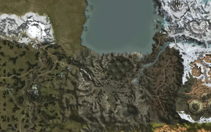 Mapa de Aden con la ubicación de Contaminated Batur Warrior en Crypts of Disgrace
