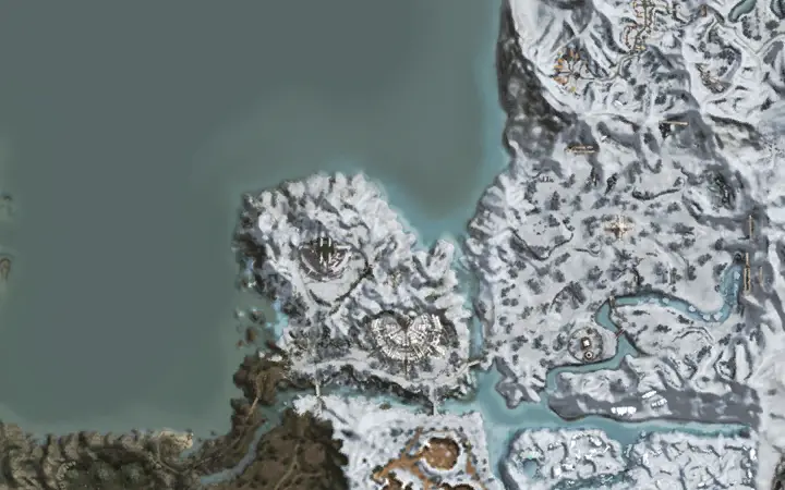 Mapa de Aden com a localização de The Leader and the Follower em Town of Schuttgart