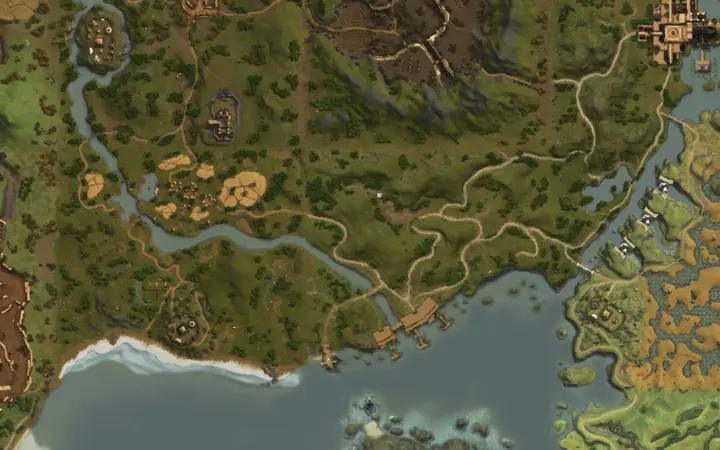Mapa de Aden com a localização de Lilith's Witch Marilion em Catacomb of the Branded