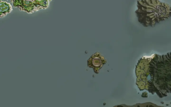 Mapa de Aden con la ubicación de Penance Guard en Olympiad Stadium