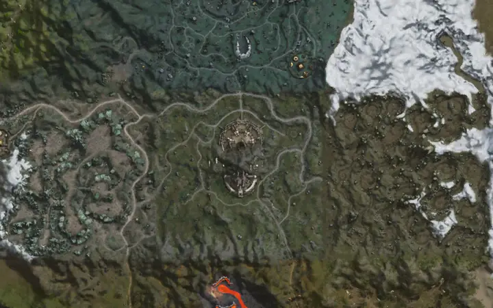 Mapa Aden z położeniem Kookaburra w Goddard Castle