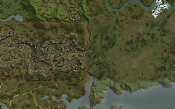 Mapa de Aden con la ubicación de Ancient Weird Drake en Antharas' Lair