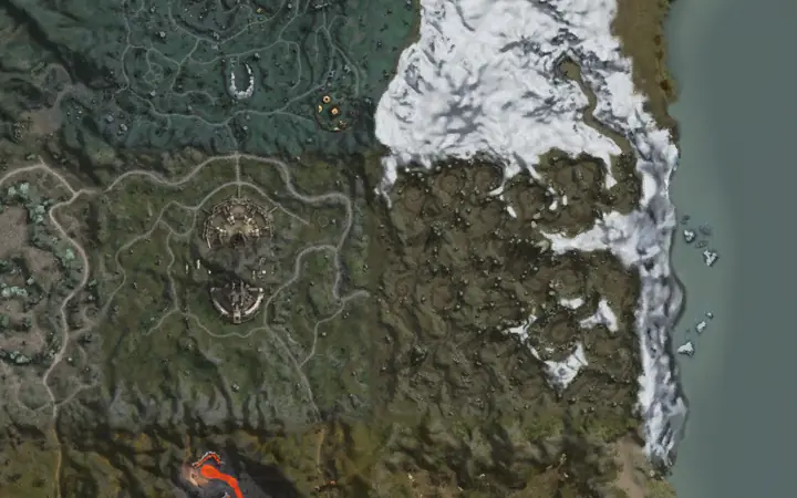 Map of Aden showing where Gordon is, in Wall of Argos