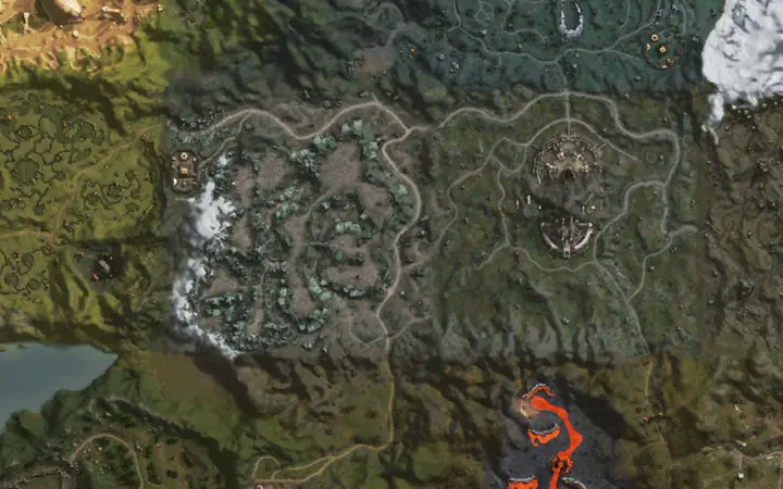 Mapa de Aden con la ubicación de Varka Silenos Warrior en Varka Silenos Barracks