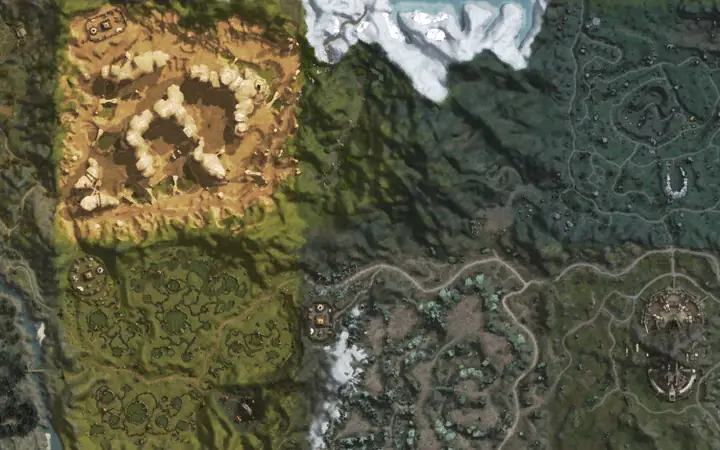 Mapa de Aden com a localização de Heathen Grunt em Devil's Pass