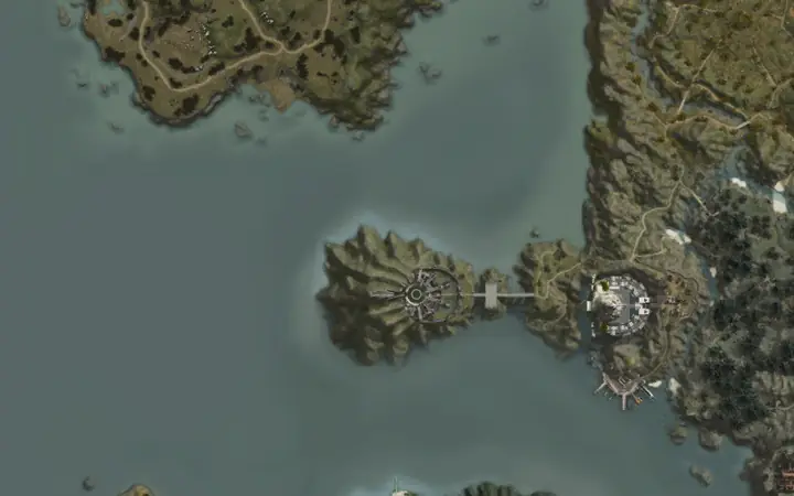 Mapa de Aden com a localização de Jax the Destroyer em Rune Castle