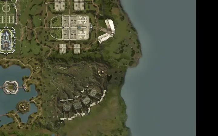 Mapa Aden z położeniem Rebel Private w Bayou Fortress