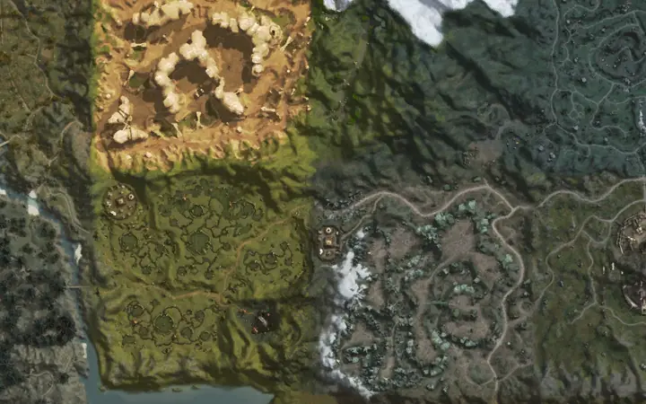 Mapa de Aden con la ubicación de Needle Stakato Soldier en Demon Fortress