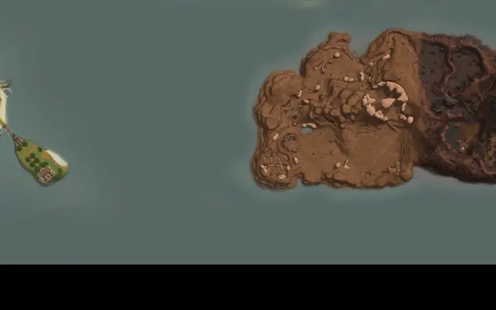 Mapa de Aden com a localização de Leodas em Ancient Temple Remnants