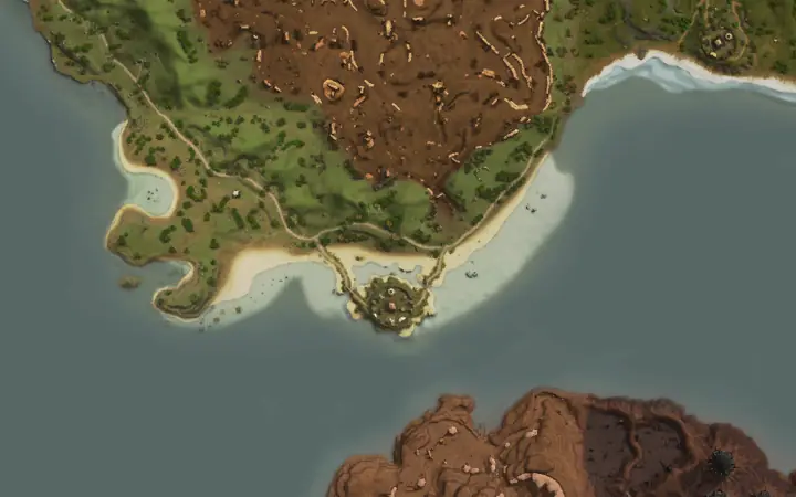 Map of Aden showing where Gargoyle Lord Sirocco is, in Wasteland