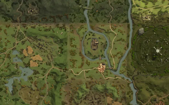 Mapa de Aden con la ubicación de Poison Araneid en Gludio Castle