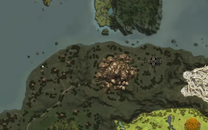 Map of Aden showing where Dangerous Seduction is, in Dark Elf Village