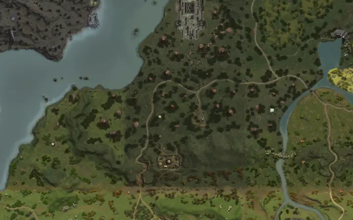 Mapa de Aden con la ubicación de Stone Guardian en Altar of Rites